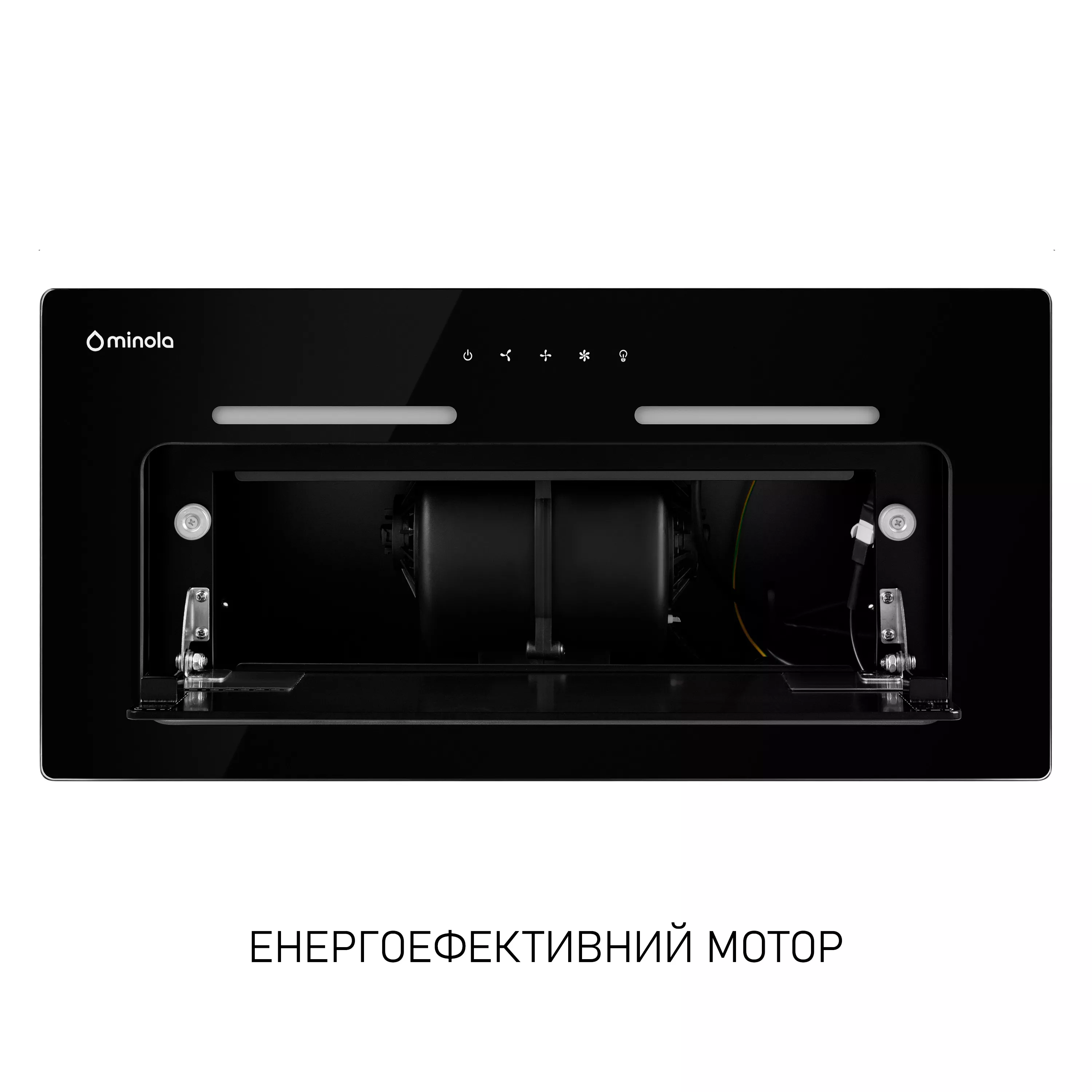 Вытяжка полновстраиваемая Minola HBI 6473 BL GLASS 800 LED Line